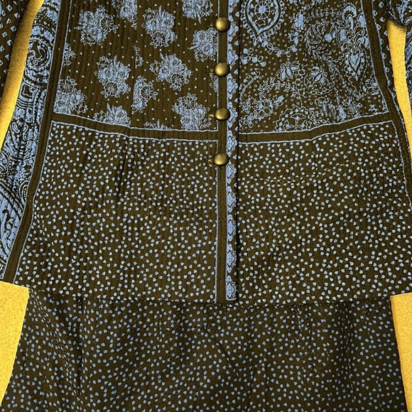 Beautiful Carlisle 100% silk quilted jacket and matching lined skirt size 8 - Picture 4 of 16